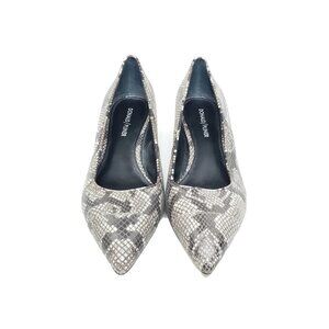 Donald Pliner Ibiz Women Pumps Gray Snake Embossed Leather 9M